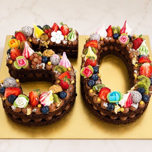 Luxury Chocolate Number Cake