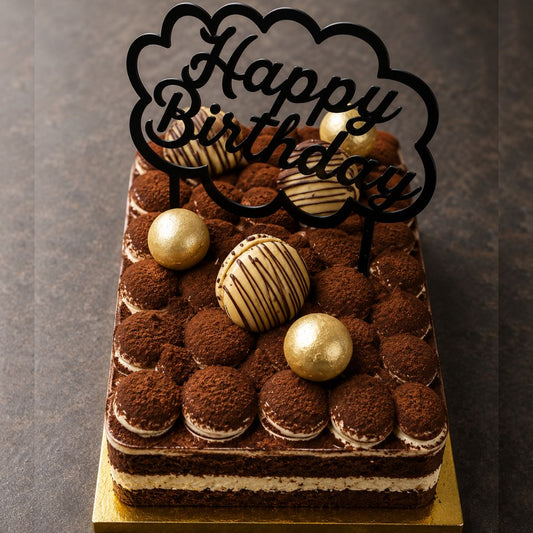 Luxury Chocolate Tiramisu Birthday Cake
