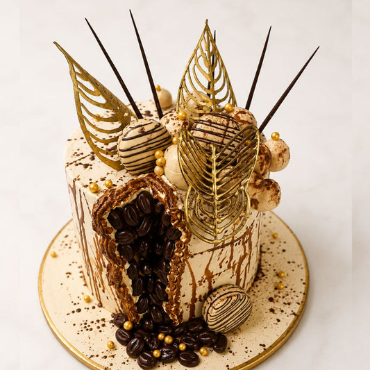 Luxury Coffee Bean Chocolate Cake