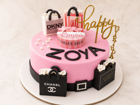 Luxury Fashion Theme Birthday Cake