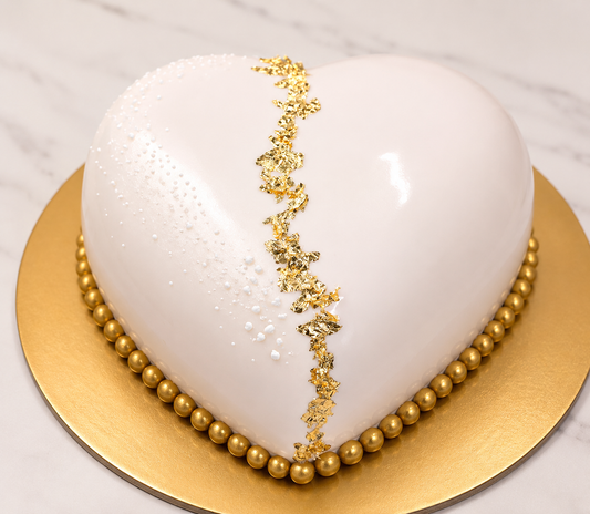 Luxury Heart Mirror Glaze Cake