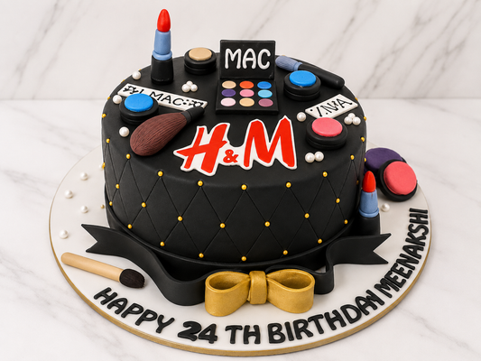 Luxury Makeup Theme Birthday Cake