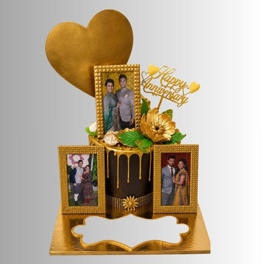 Luxury Photo Frame Anniversary Cake
