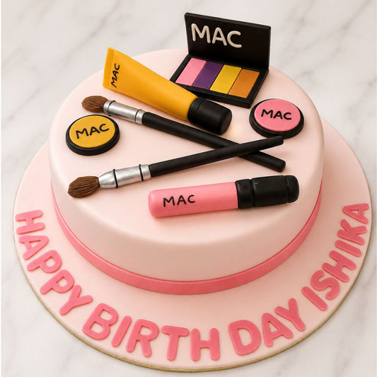 Makeup Theme Birthday Cake