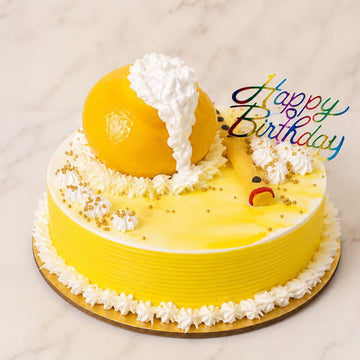 Yellow Rose Drip Tier Cake