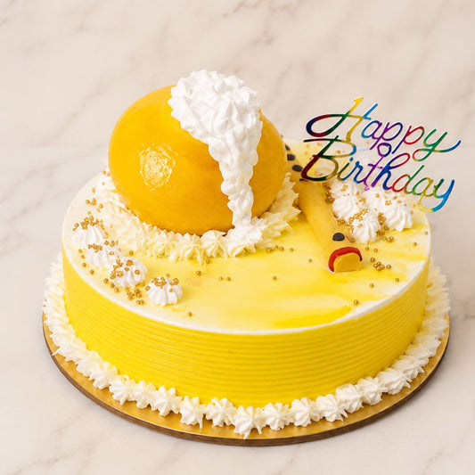Yellow Rose Drip Tier Cake