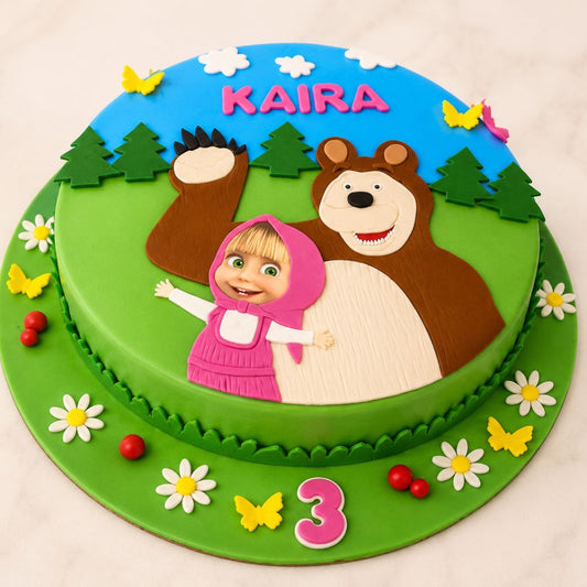 Masha and The Bear Theme Cake