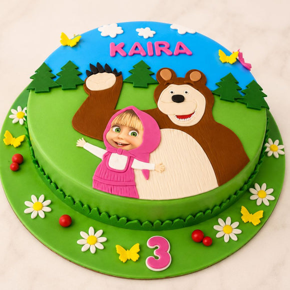 Masha and The Bear Theme Cake