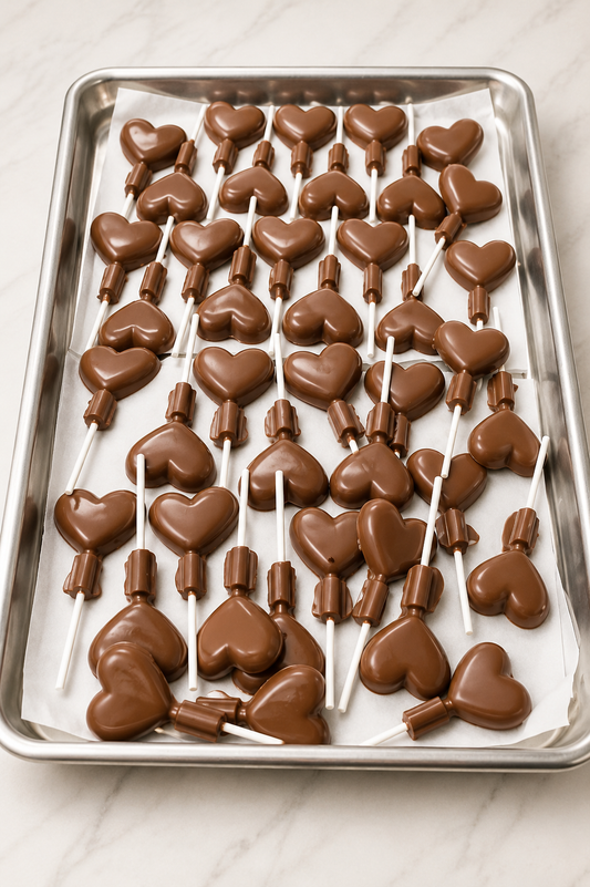 Milk Chocolate Heart Pops