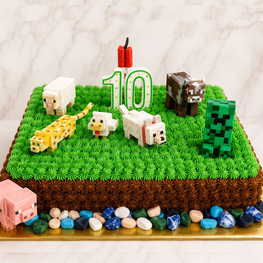 Minecraft Adventure Theme Cake