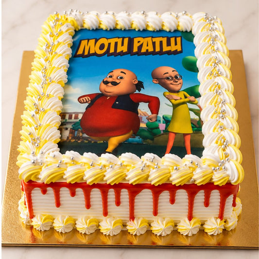 Motu Patlu Kids Theme Cake