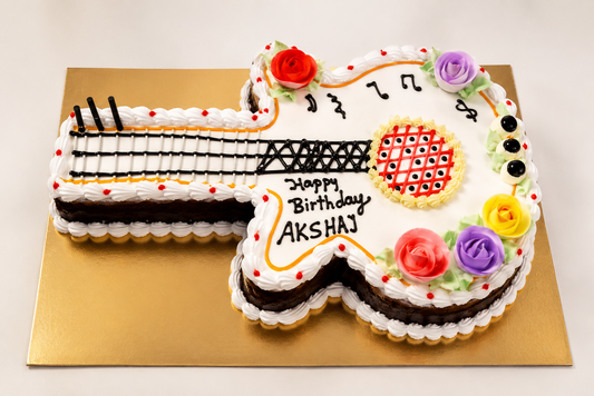 Musical Guitar Theme Cake