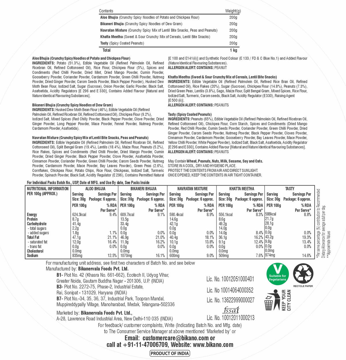 Bikano Namkeen Combi 5 200g