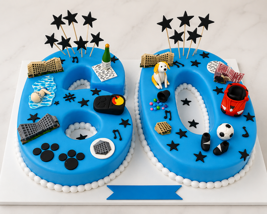 Number 60 Celebration Theme Cake