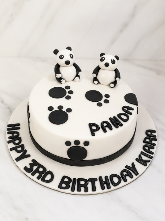 Panda Theme Birthday Cake