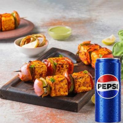 Paneer Tikka With Pepsi Can