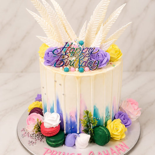 Pastel Boho Birthday Cake