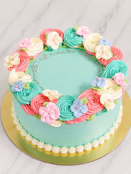 Pastel Floral Buttercream Cake
