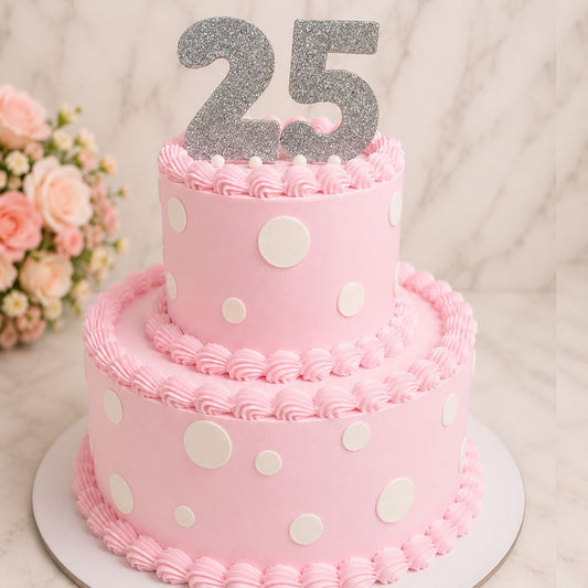 Pastel Pink Polka Celebration Cake