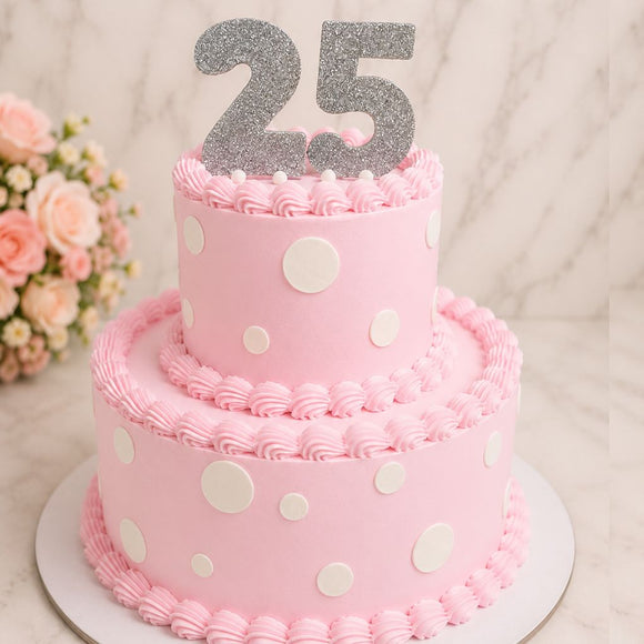 Pastel Pink Polka Celebration Cake