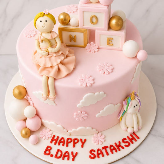 Pastel Princess Unicorn Birthday Cake