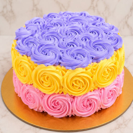Pastel Rosette Celebration Cake