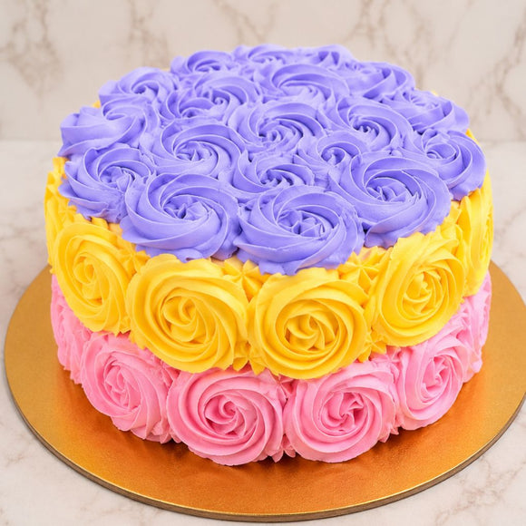 Pastel Rosette Celebration Cake