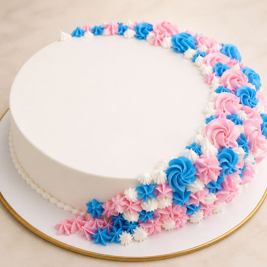 Pastel Rosette Floral Cake