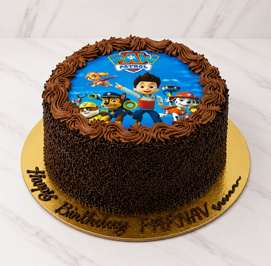 Paw Patrol Chocolate Photo Cake