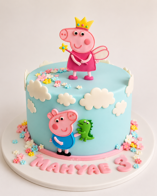 Peppa Pig Princess Theme Cake