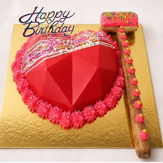 Pinata Heart birthday Cake