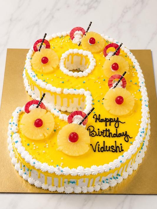 Pineapple Number Cake
