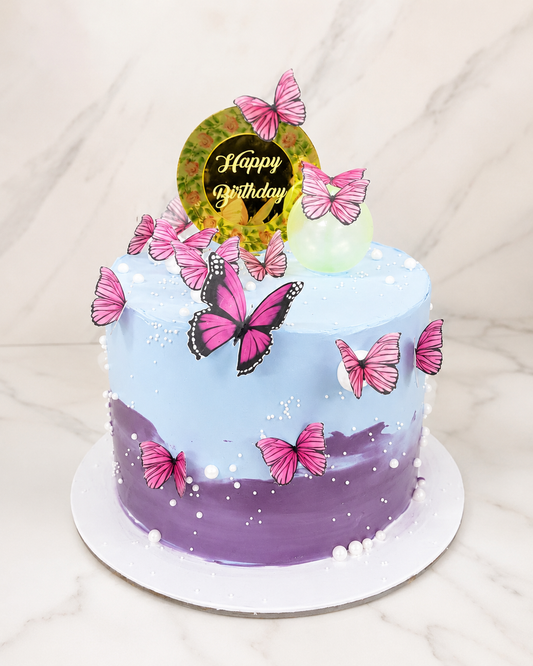 Pink Butterfly Dream Cake