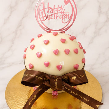 Pink Heart Pinata Cake