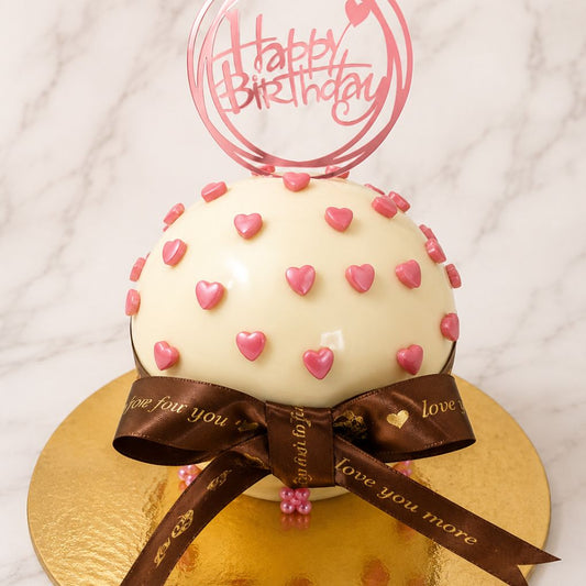 Pink Heart Pinata Cake