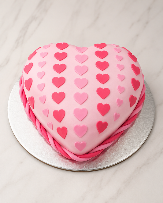 Pink Hearts Designer Cake