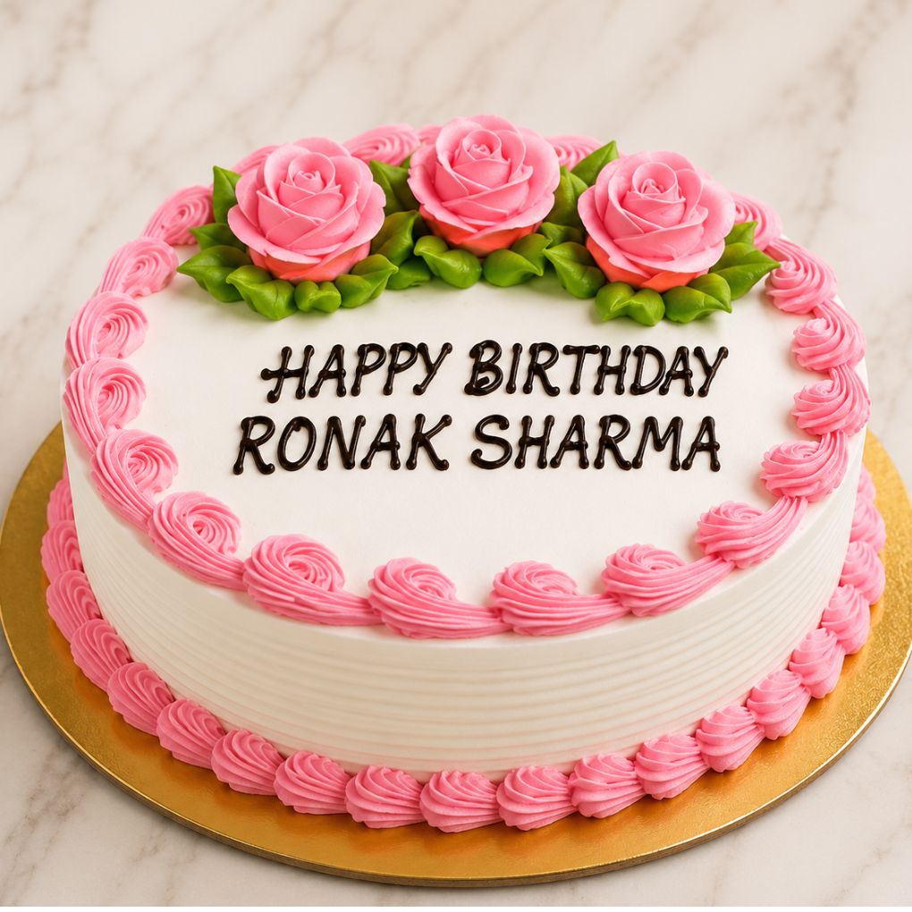 Pink Rose Birthday Cake 2