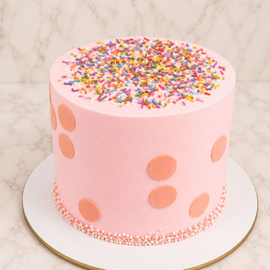 Pink Sprinkle Celebration Cake