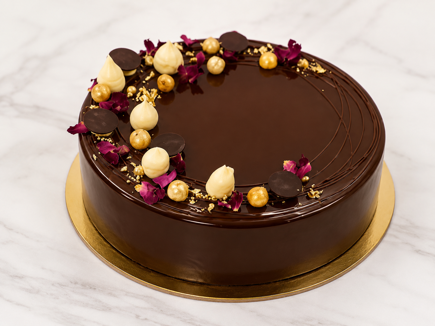 Premium Chocolate Mirror Glaze Cake 1