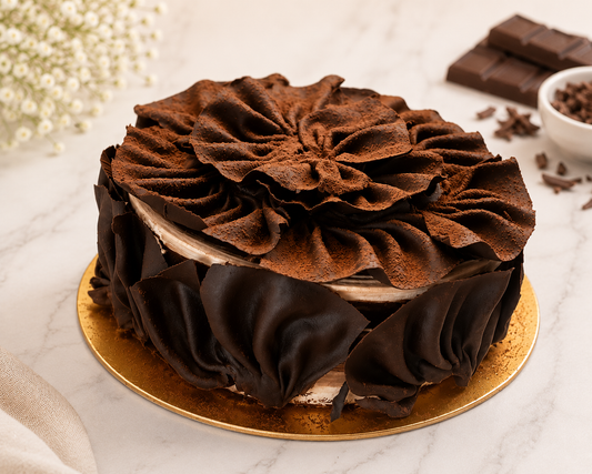 Premium Chocolate Ruffle Truffle Cake