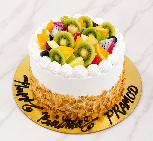 Premium Fresh Fruit Almond Cake