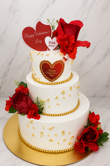 Premium Valentines Day Tier Cake