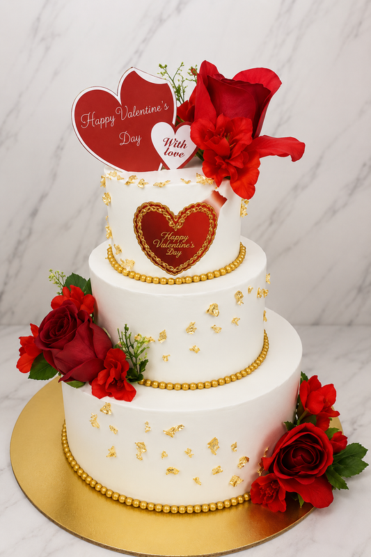 Premium Valentines Day Tier Cake