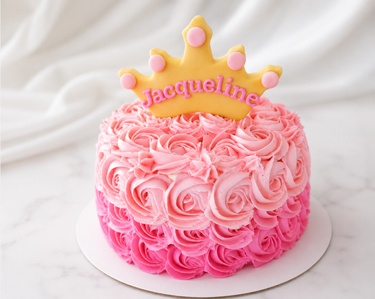 Princess Crown Rosette Cake