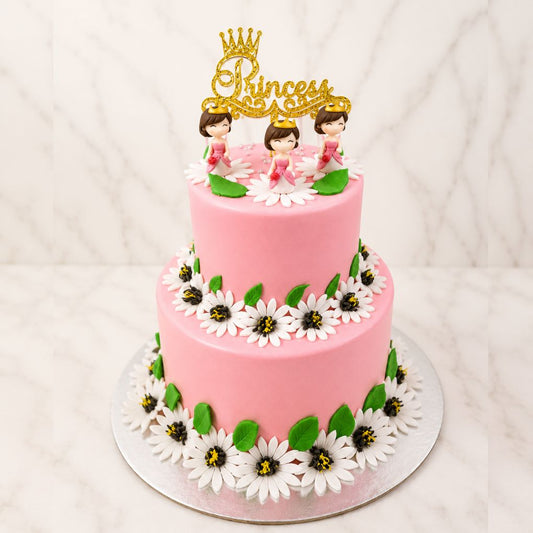 Princess Floral Theme Cake