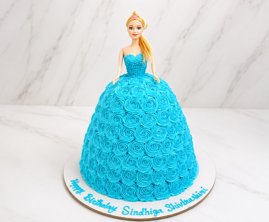 Princess Doll Rosette Cake