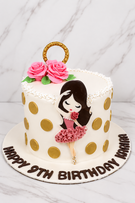 Princess Doll Theme Birthday Cake