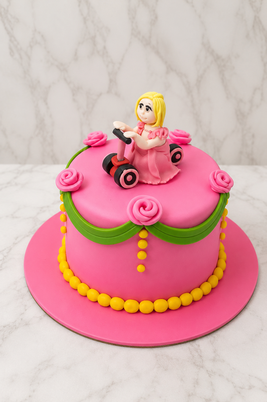 Princess Scooter Theme Cake