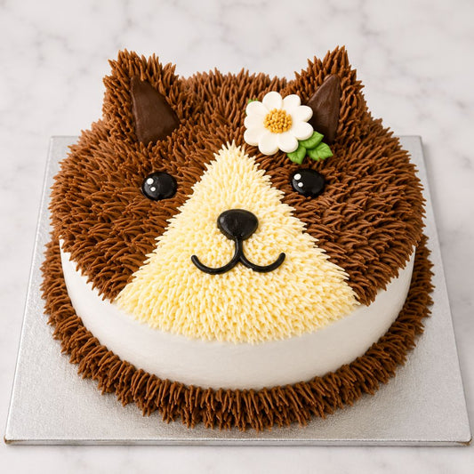 Puppy Face Cake