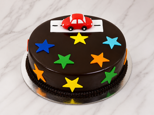 Racing Car Star Theme Cake